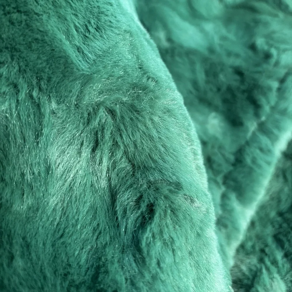 handmade heifer Rich green luxury‎ minky soft Comfy Cozy stoll scarf - HTF